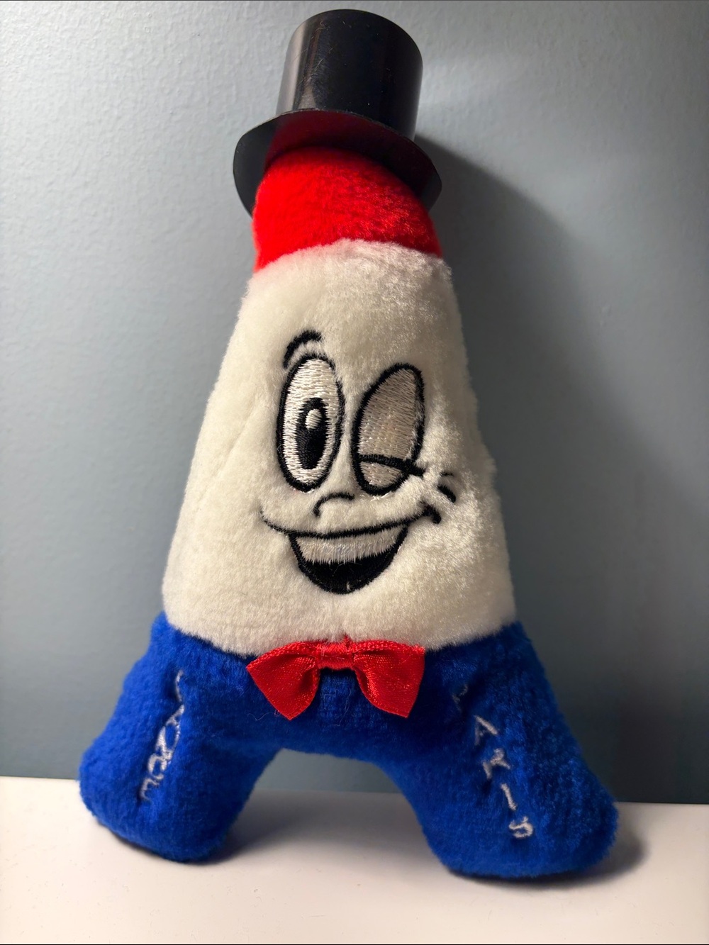 Paris, France Eiffel Tower FLCO Plush Toy Doll  Red White Blue Souvenir